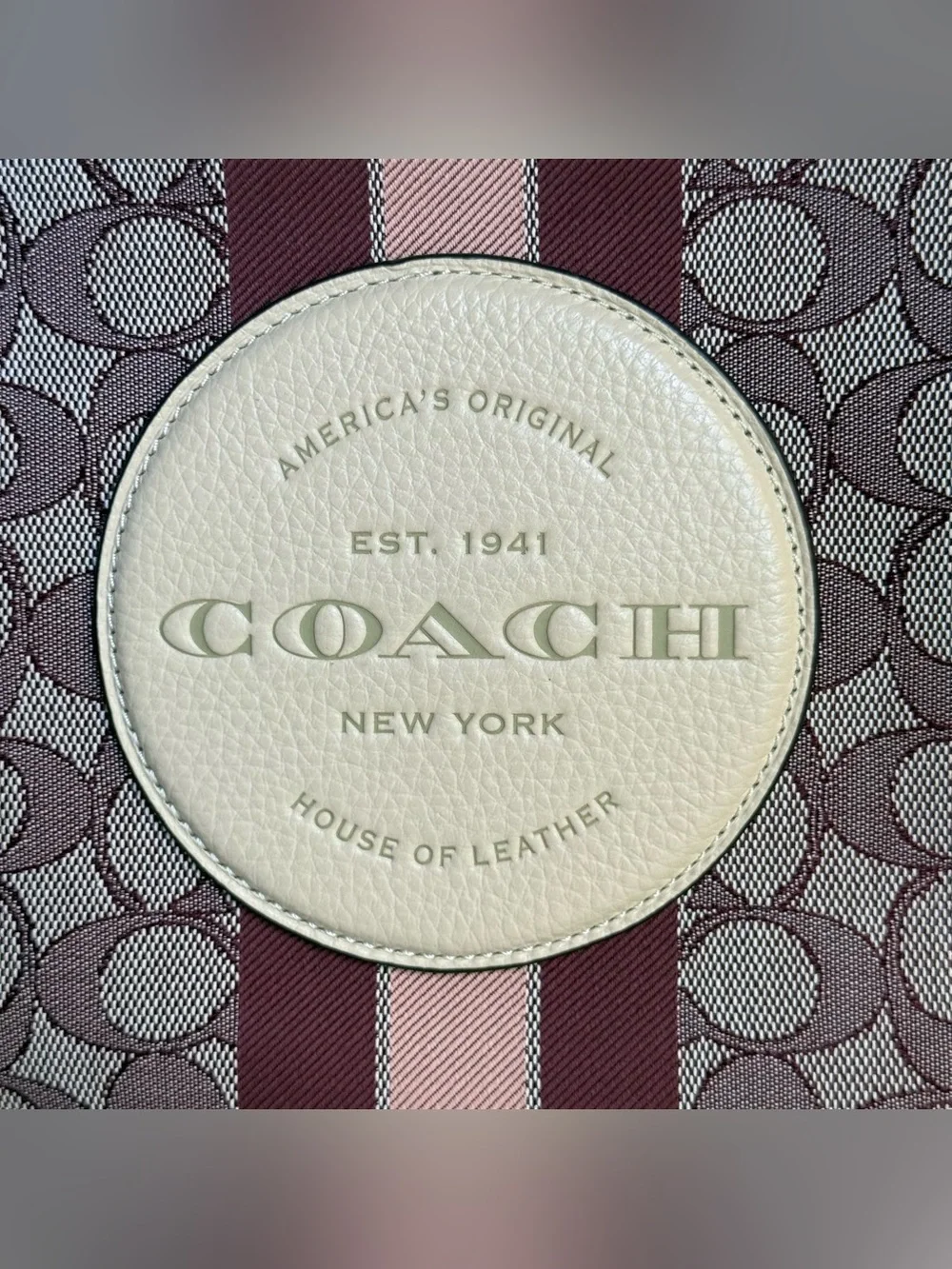 Coach Dempsey File Bag in Signature Jacquard with Stripe - NWOT